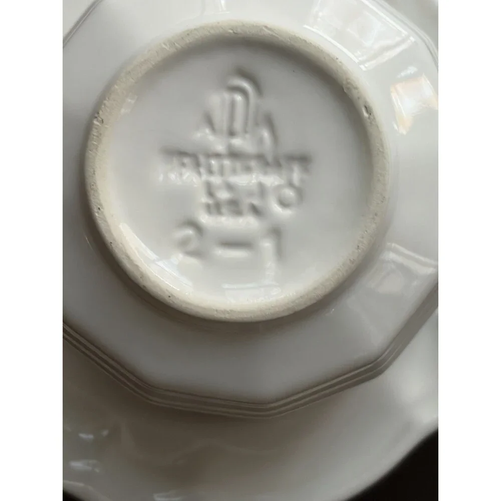 Pfaltzgraff Heritage White Set of 5 Cups & Saucers Set USA 2-1